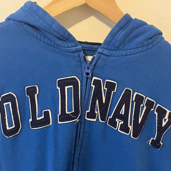 OLD NAVY | Boys Zip Up Hoodie Blue Size X-Large - Picture 5 of 7